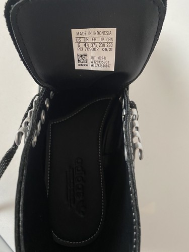 ADIDAS ORIGINALS SUPERSTAR LEATHER BOOTS - BLACK MEN WOMEN UNISEX H00241 - UK4.5 - Picture 9 of 9