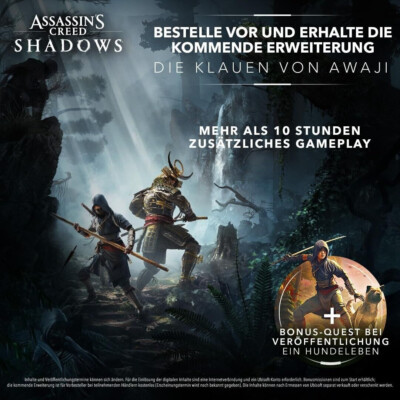 Assassin's Creed Shadows Pre Order Bonus DLC Playstation 5  EU PS5 Key Code