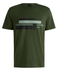 HUGO BOSS GREEN T-SHIRT MEN TEE GLAMPING 50538923355