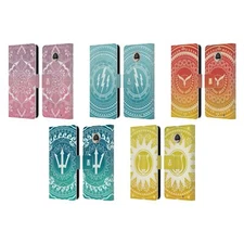 HEAD CASE DESIGNS OLYMPIAN MANDALA LEATHER BOOK WALLET CASE FOR MOTOROLA PHONES