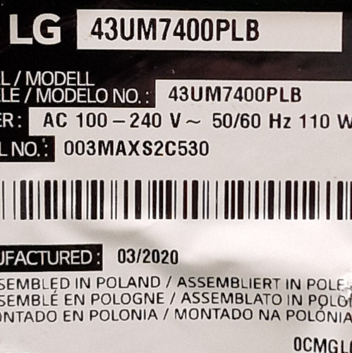 ✅ Scheda alimentazione LG 43UM7400PLB EAX66472001 EAY64009401 POWER BOARD - Foto 5 di 5