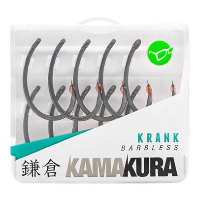 Korda Kamakura Krank Barbless - 10 Karpfenhaken Einzelhaken, Haken Karpfenangeln