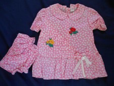 Vintage . Summer dress, 3/6 months with bloomer
