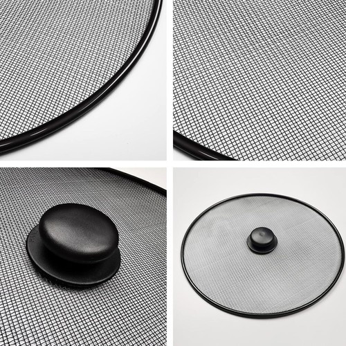 PEBBLE HUG 19cm Splatter Screen, Protective Lid Mesh with Knob, Frying Pan - Picture 17 of 35