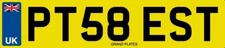 NUMBER PLATE PRIVATE REGISTRATION PT58 EST CHERISHED REG PT IS BEST BESTS PTS