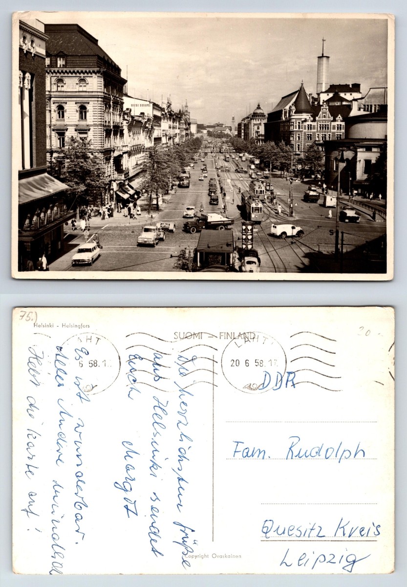 Carte Postale Ancienne Helsinki 1958 (Finnland Gelaufen) - Thèmes Architecture, Mer, Voyage