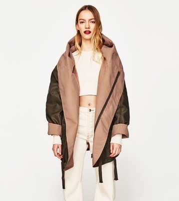 zara oversized parka