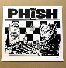 Phish Dinner and a Rematch Jim Pollock Signed Print #/1995 MSG NYE 95 movie