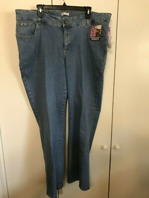 Lee Womens Jeans NWT 22W Straight Leg Stretch Slender Secret Lower on the Waist