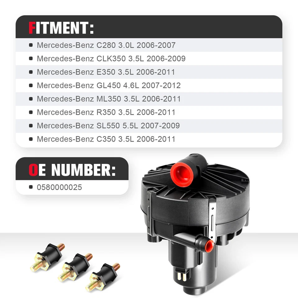 Bomba de smog de inyección de aire secundaria para Mercedes-Benz 0001405185 0580000025 Foto 2 de 4