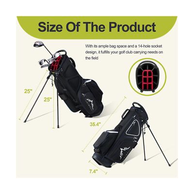 GoHimal(ゴーヒマル) 14ウェイ ゴルフキャディバックスタンド GoHimal