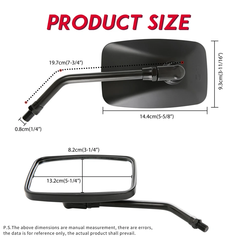 Черное мотоциклетное зеркало обзора 10 мм для Honda Nighthawk CB 250 450 650 700 750 - Изображение 2 из 4