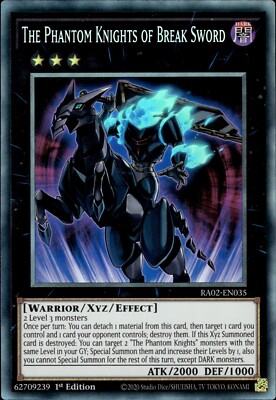 The Phantom Knights Of Break Sword Collector's Rare 1st Ed RA02-DE035 NM YuGiOh