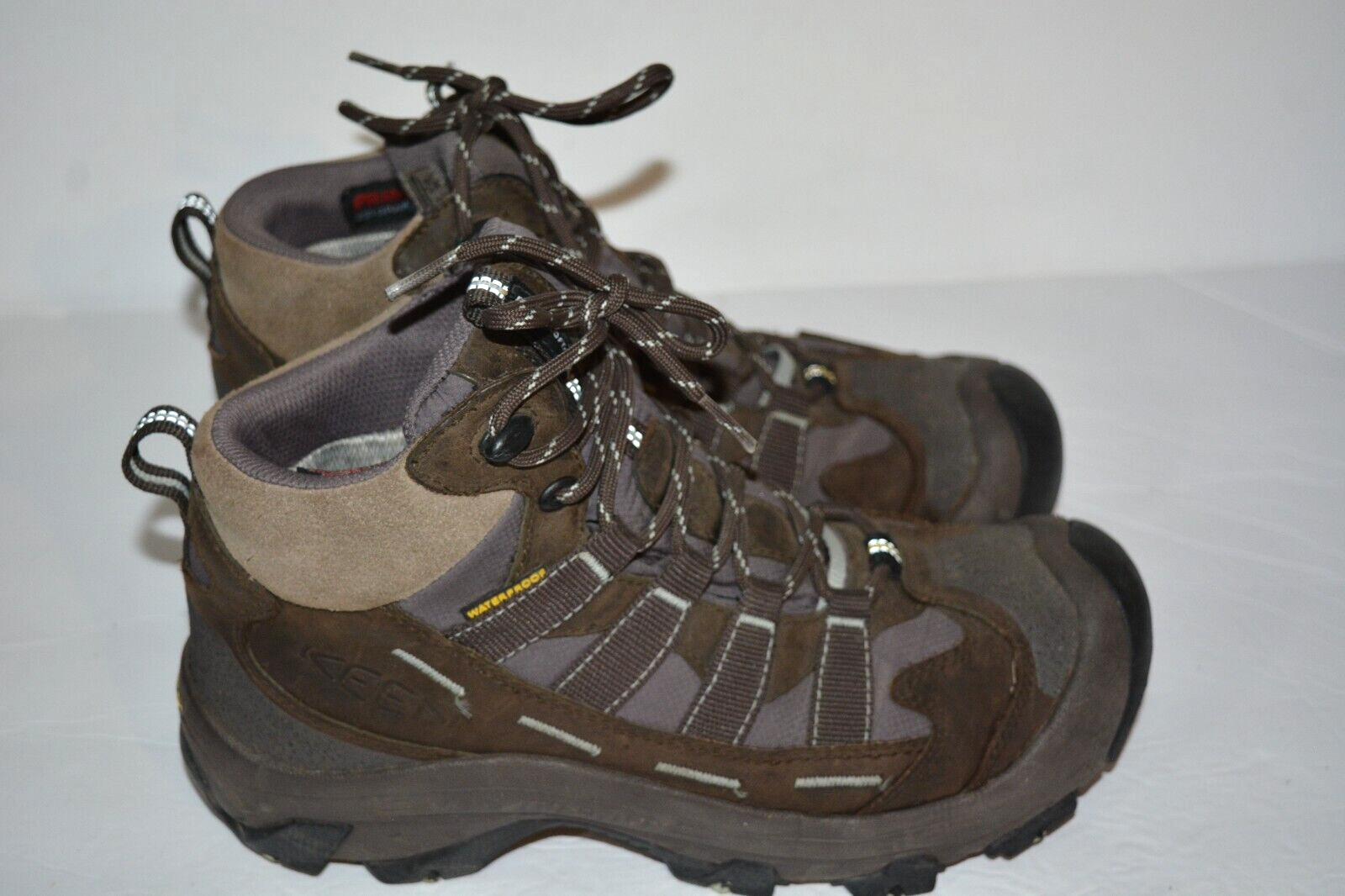 KEEN STIVALI DA TREKKING WALKING TRAILS MID IN PELLE MARRONI TAGLIA 8 5 * EUC
