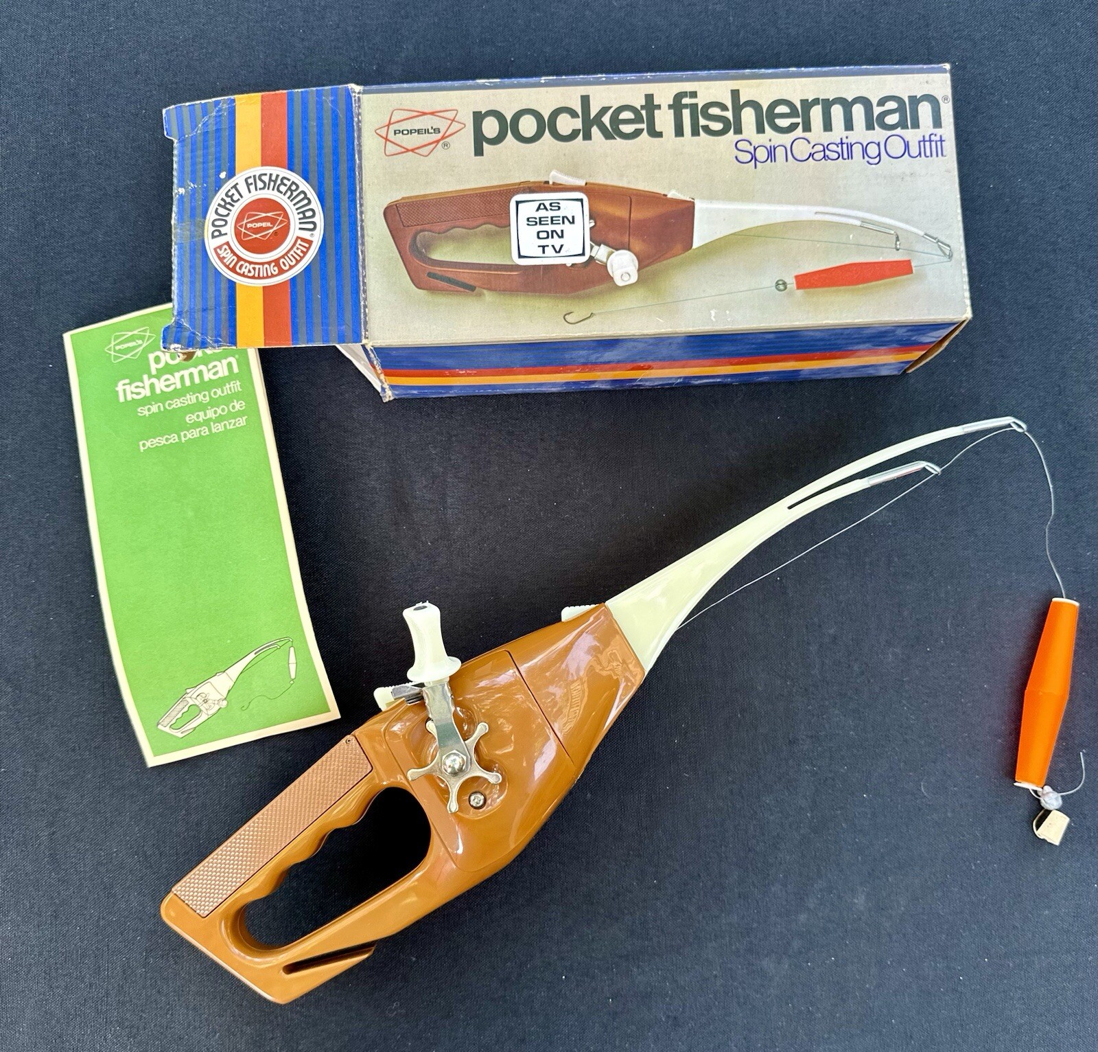 Vintage 1972 Popeil’s Pocket Fisherman Spincasting Outfit With Original