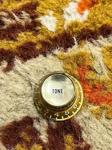 Gibson Gold Reflector Tone Knob 1960s