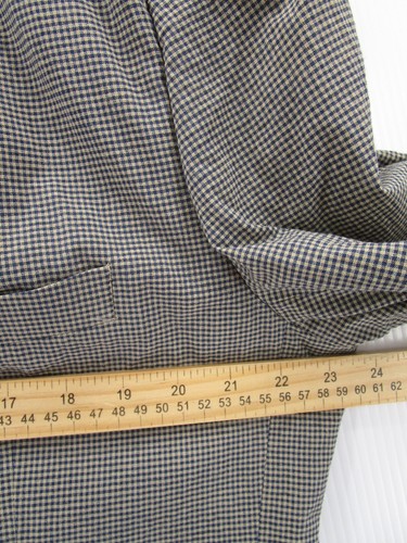 VINTAGE Structure Blazer Men 42 Gray Blue Jacket Sport Coat Plaid Preppy 90s - Picture 5 of 13