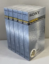 5 Sony T-160 TL Pro Professional Blank Time Lapse VHS Cassette Security VCR Tape