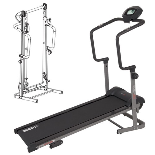 3 Level Tilt Magnetic Space Saving Treadmill with Heart Sensor-