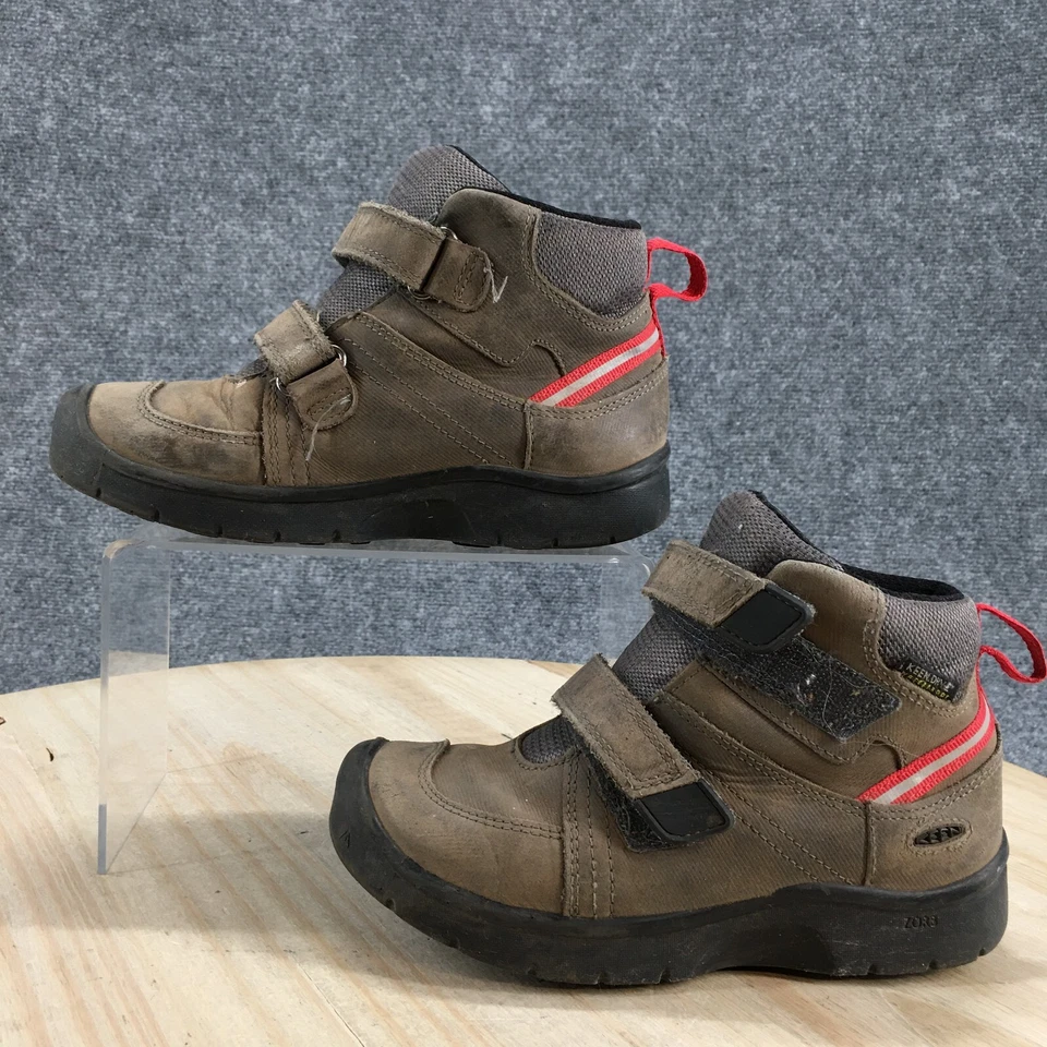 Keen Botas Niño 13 Botines Cuero Marrón Gancho y Lazo Punta Redonda Informal Foto 2 de 4