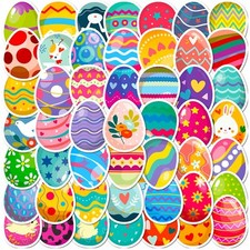 50pcs Sticker kids Craft DIY Decoration Scrapbook Card- Easter Egg Bunny Fun