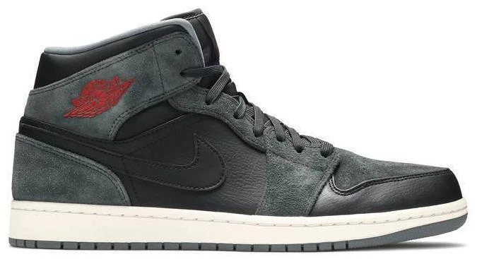 EUC 2016 Air Jordan 1 Mid SE Winterized Black Grey Athletic Sneaker Shoes 9.5 Jordan 1 Mid Premium Winterized Black Grey Men main image 3