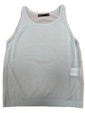 Balenciaga Knits Size 40 S M Aqua Featherweight Basic Shell Tank Top