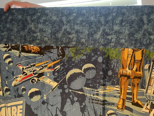 Set of 2 Vintage Star Wars Empire Strikes Back Curtains 1979 Black Falcon 70s - Picture 18 of 18