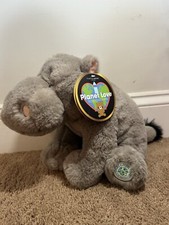 FAO Schwarz Sustainable Hippo Plush Stuffed Animal Planet Love 10" Sit 