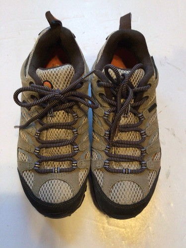 MERRELL Moab 2 Waterproof Hiking Shoes Dusty Olive Ladies Sz7 EUC J88796 Lace-Up - Picture 5 of 10