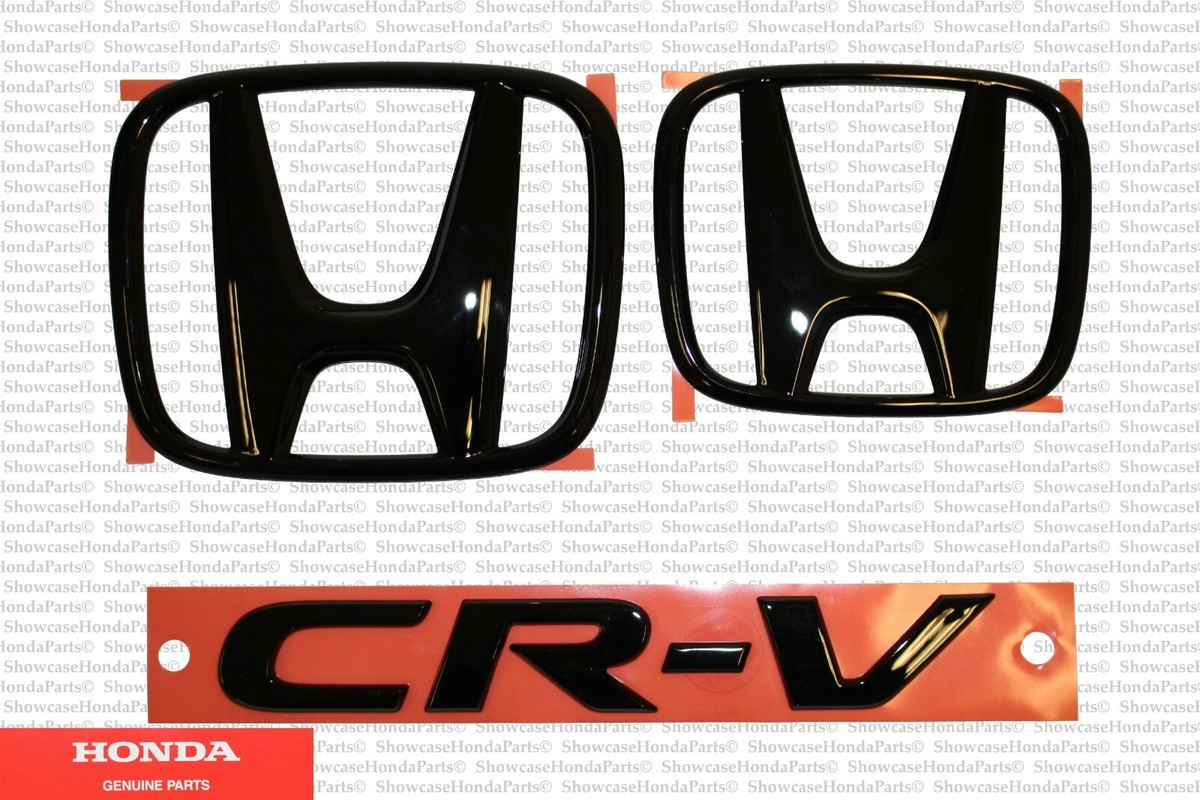 kcg 　FCRB 2019AW エンブレムウォレット 2017-2022 CR-V Genuine Honda OEM Gloss Black Emblem Kit (08F20-TLA