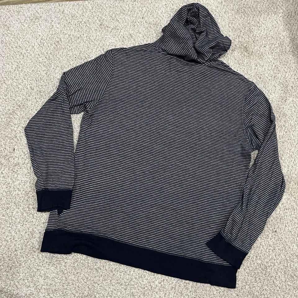 Daniel Buchler футболка очень большой синий полоски Modal Pima смесь длинным рукавом капюшон - Изображение 4 из 4