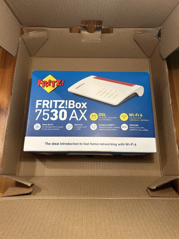 AVM FRITZ!Box 7530 AX WLAN Router weiß DSL/VDSL wie NEU