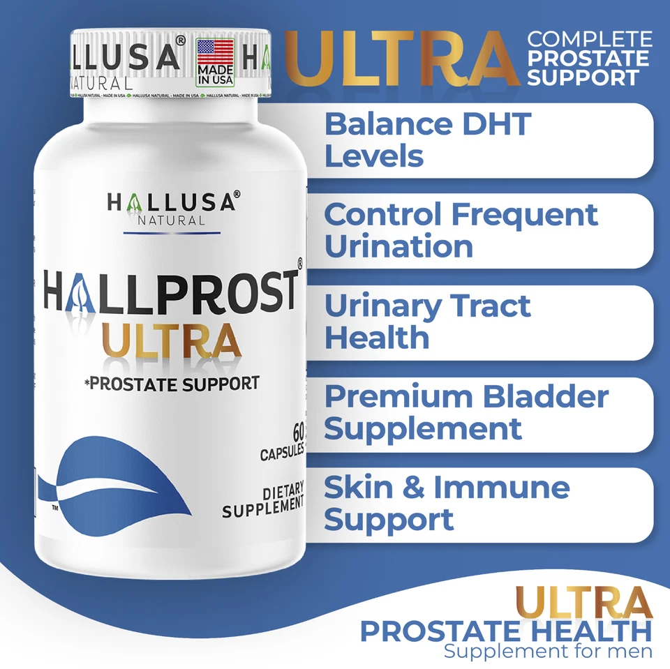 Hallprost Ultra + FREE Hallvigor | Prostate Support with Saw Palmetto | 180 Ct - Image 3 of 4