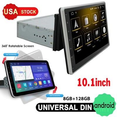 Universal Single Din Stereo 10.1inch Android Rotatable CarPlay 8+128G