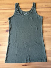New no tag Sonoma Everyday Tank Top Sleeveless Cotton Modal Deep Olive Sz M