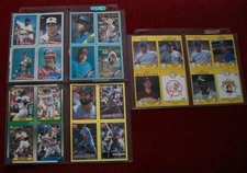 NOLAN RYAN * TOPPS & FLEER  BASEBALL CARD BOX BOTTOM PANELS * LOT of 6