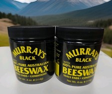 2x Murrays Black with 100 Pure Australian Beeswax Seals Ends Conditions 4oz