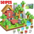 501PCS Magnetische Minecraft Bausteine Spielszene Block-Set Kinder Spielzeug 1:1