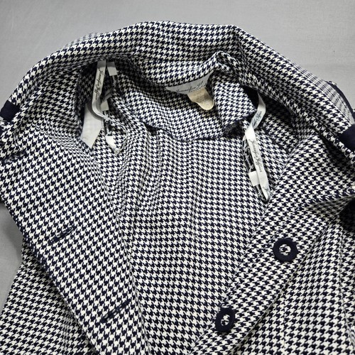 Vintage 60s Houndstooth Mini Dress Mod Preppy Old Money Parisian Chic Size 12, Size 12, $35 - Photo 3