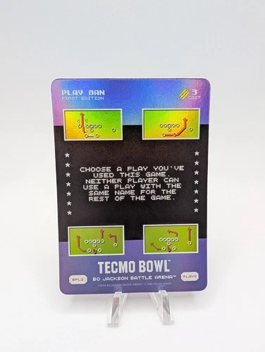 Bo Jackson battle arena Tecmo Bowl Bonus Plays Foil BPL2 First Edition Play Ban