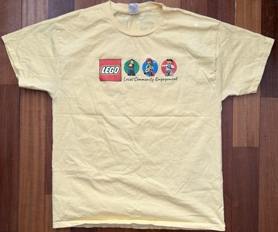 RARE HTF Lego Local Community Engagement Volunteer Shirt Men's size LARGE