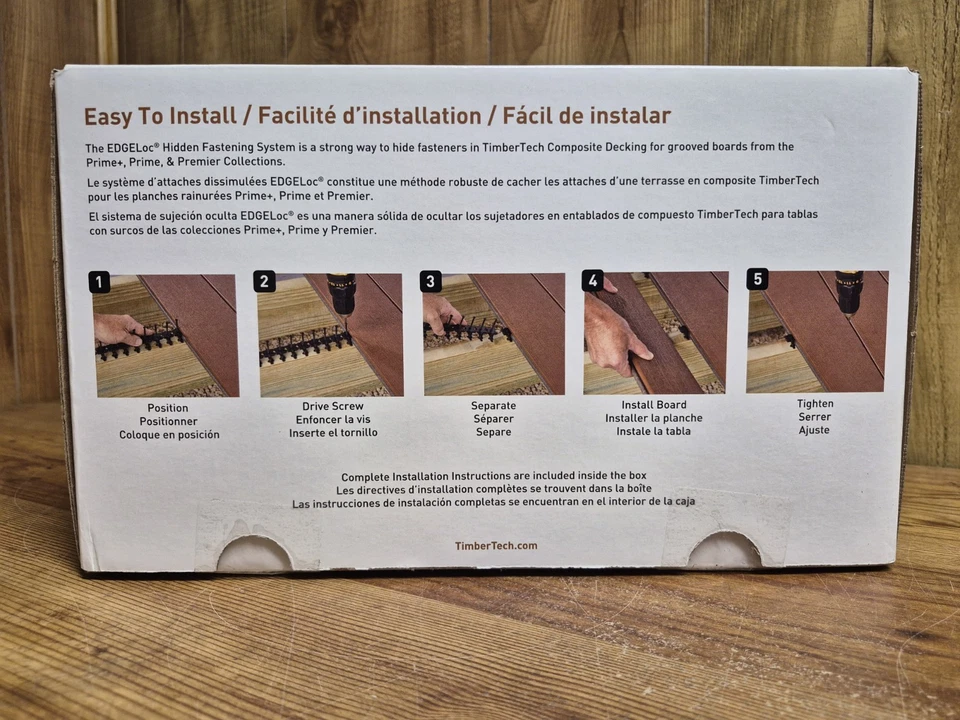 TimberTech ELOC250 EGGELOCoc para compuesto 250 m² ft. 444 piezas Foto 2 de 3