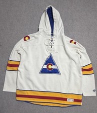 Colorado Rockies Hoodie Mens 3XL NHL Hockey Old Time Vintage Retro Pullover 90s