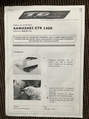 2008-2009 Kawasaki Concours GTR 1400 C14 Tip Over Kit-Top Block RLK23