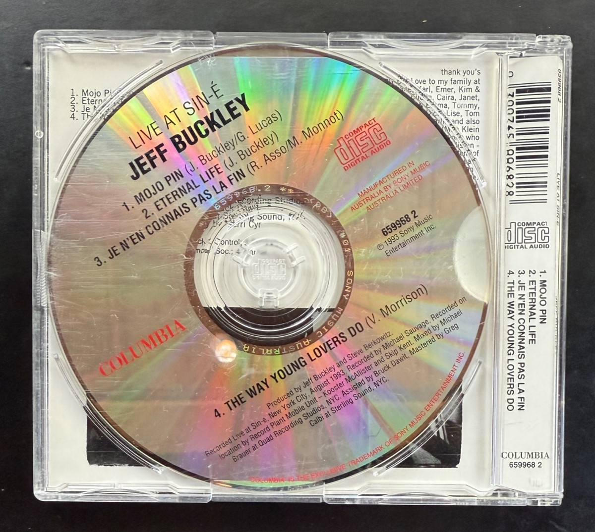 Jeff Buckley - Live at Sin-e EP 4 tracks CD | eBay
