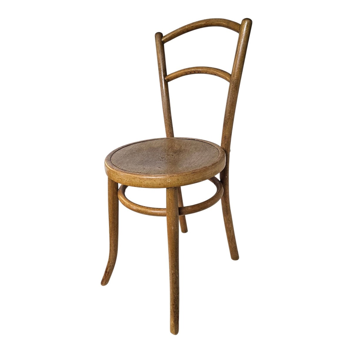 Vintage Fischel Bentwood Wooden Bistro Dining Chair Thonet Style