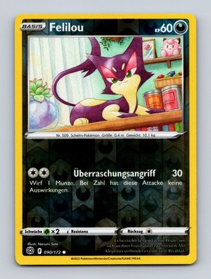 TCG Pokemon Karte Felilou BRS 090/172 DE Narumi Sato Brilliant Stars