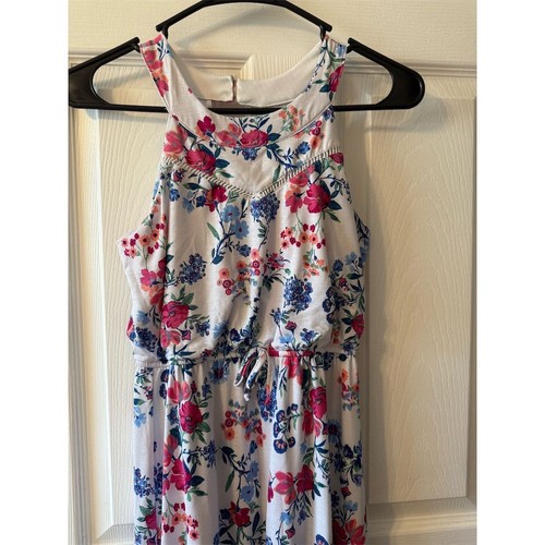 Three Pink Hearts Girls Floral Maxi Dress Size L Sleeveless - Picture 4 of 8