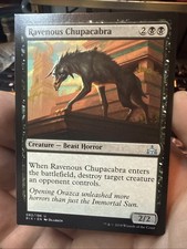 Ravenous Chupacabra Rivals of Ixalan Misprint Square Corner Mtg